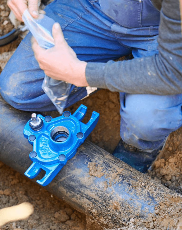 Water line repair and replacement service